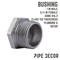 B & K STZ Industries 1 in. MIP each X 3/4 in. D FIP Black Malleable Iron Hex Bushing 310UPB-134 - alternate 3